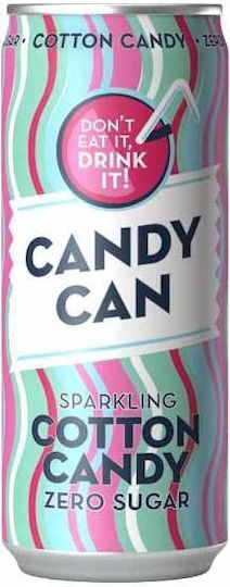 Candy Can Soft Drink Cotton Candy with Carbonation, Sugar-Free in Box 330ml