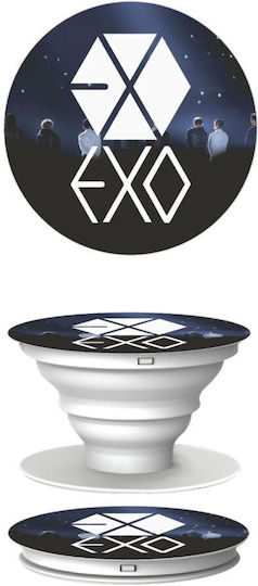 Koupakoupa Pop Socket for Mobile Phone Exo Band Korea White