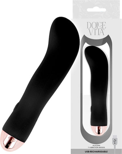 Dolce Vita Rechargeable Vibrator Two Mini Δονητής G-Spot 13.2cm Black