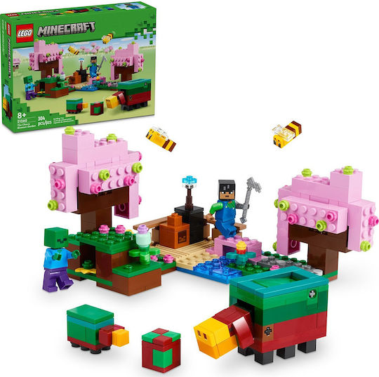 LEGO Minecraft Grădina cu Cireși pentru 8+ Ani