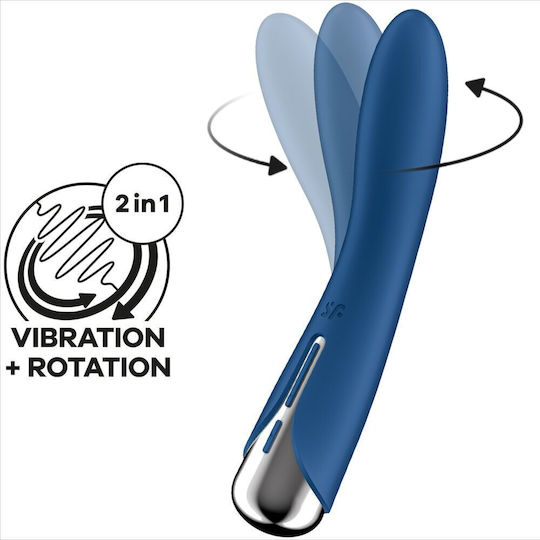 Satisfyer Spinning Vibe 1 Mini Κλασικός Δονητής 12cm Μπλε