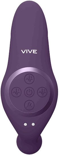 Vive Kata Puplse Wave & Vibrating Double Penetration Stimulator Διπλός Δονητής με Απομακρυσμένο Έλεγχο Purple