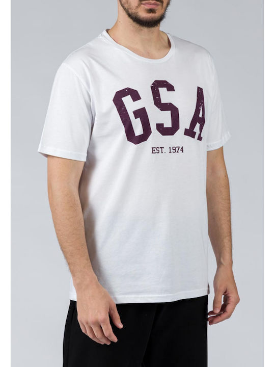 GSA Glory T-shirt Bărbătesc cu Mânecă Scurtă White