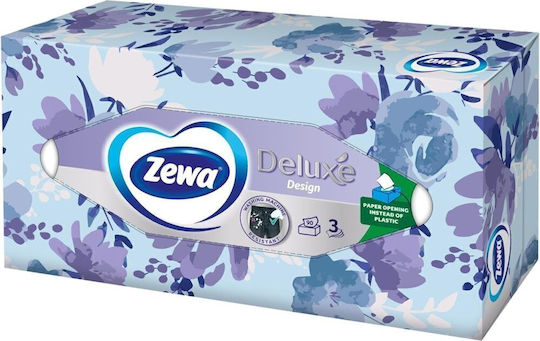 Zewa Deluxe Design Box 90 Χαρτομάντηλα 3 Φύλλων (1 Κουτί)
