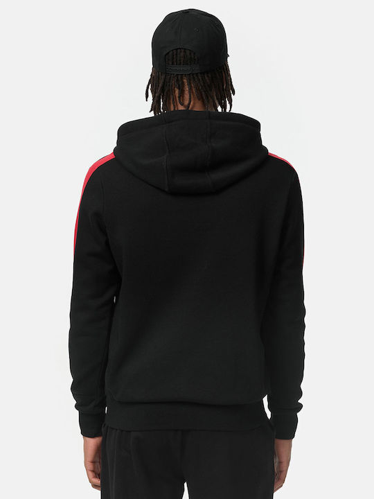 Lonsdale Langwell Black/Red/White with Hood