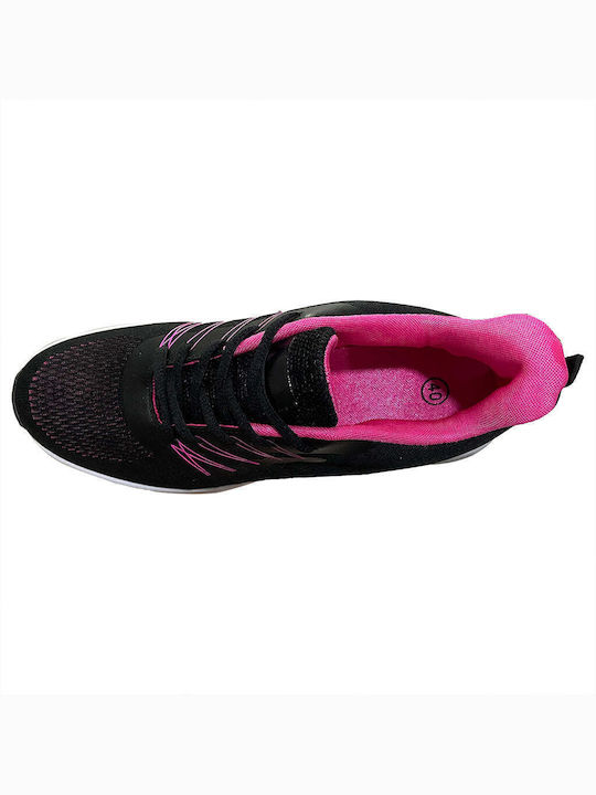 Ustyle Damen Sneakers Black / Fuchsia