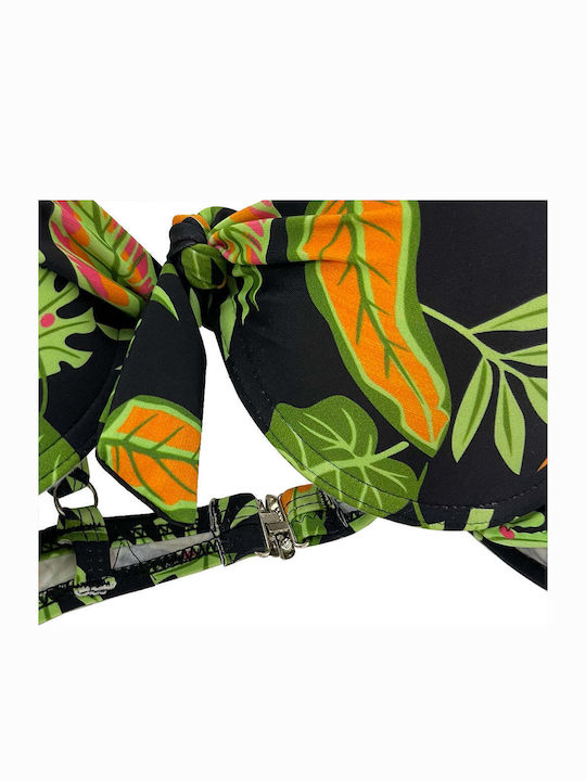 Комплект Бикини Флорален Black/green