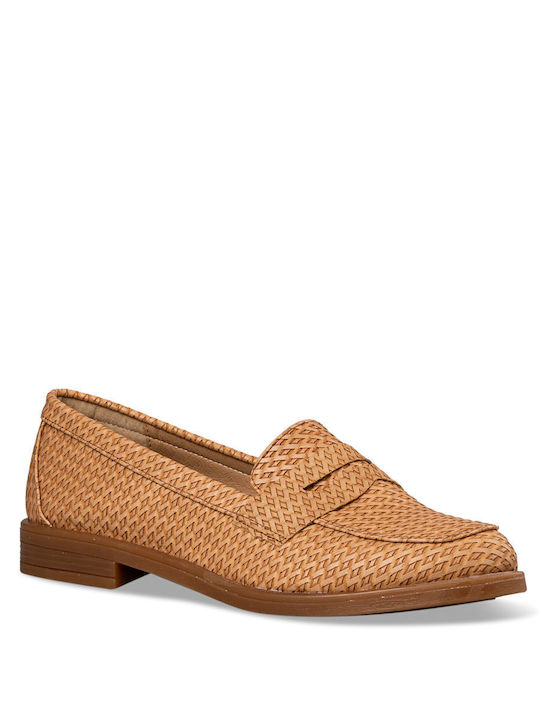 Envie Shoes Damen Loafers in Beige Farbe