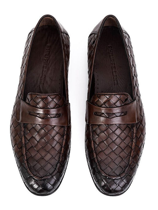 7177869 Men's Leather Moccasins Brown