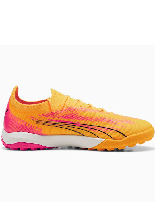 Puma Ultra Ultimate Cage Low Football Shoes TT with Molded Cleats Orange