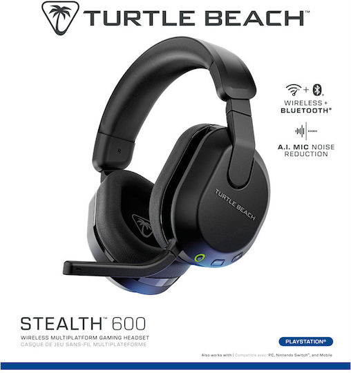 Turtle Beach Stealth 600 (Gen 3) Wireless Over Ear Gaming Headset with Bluetooth Connectivity for PC