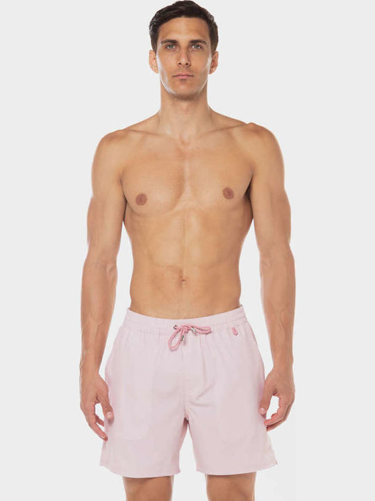 Costum De Baie Bărbați Pantaloni Scurți Roz Cu Model
