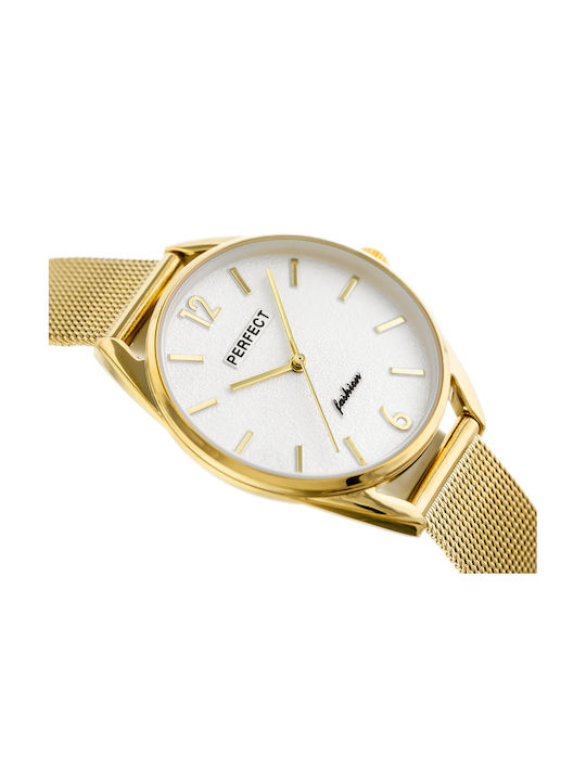 Perfect Uhr mit Gold Metallarmband