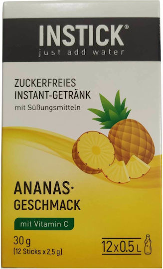 Instick Juice Powder Ανανά Sugar Free 2.5gr 12pcs