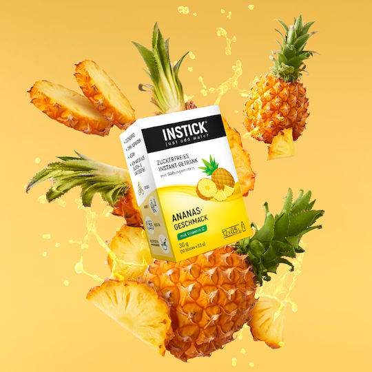 Instick Juice Powder Ανανά Sugar Free 2.5gr 12pcs
