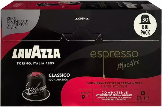 Lavazza Капсули Еспресо Maestro Classico Съвместими с машина Nespresso 30капси