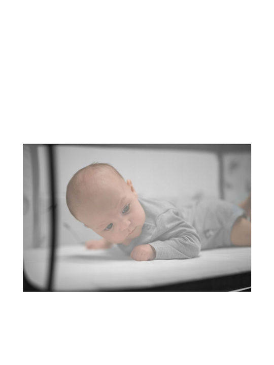 Lionelo Λίκνο Leonie Plus με Στρώμα, Πλαϊνό Άνοιγμα και Ρόδες Beige Sand