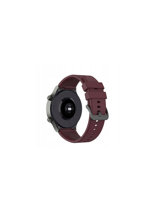 Spacecase Easy Band Universal Λουράκι Σιλικόνης Smartwatches 20mm Dark Red 5905123404580