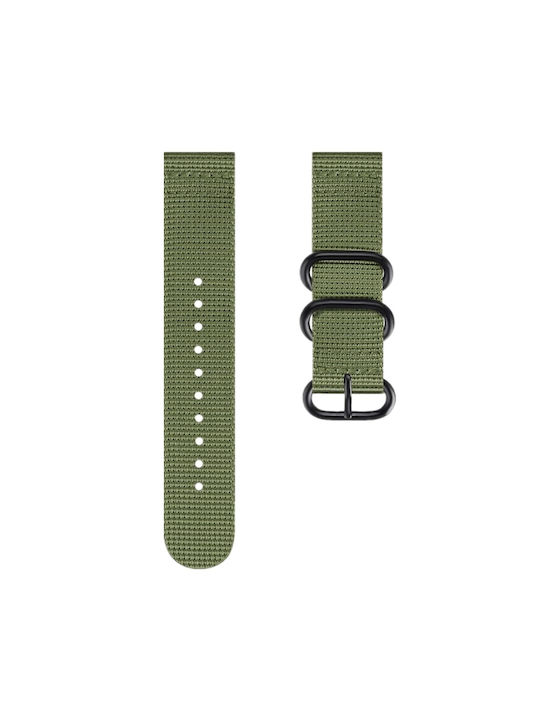 Samsung Galaxy Watch Active 2 18mm Gear S3 Nylon Three Rings Army Green