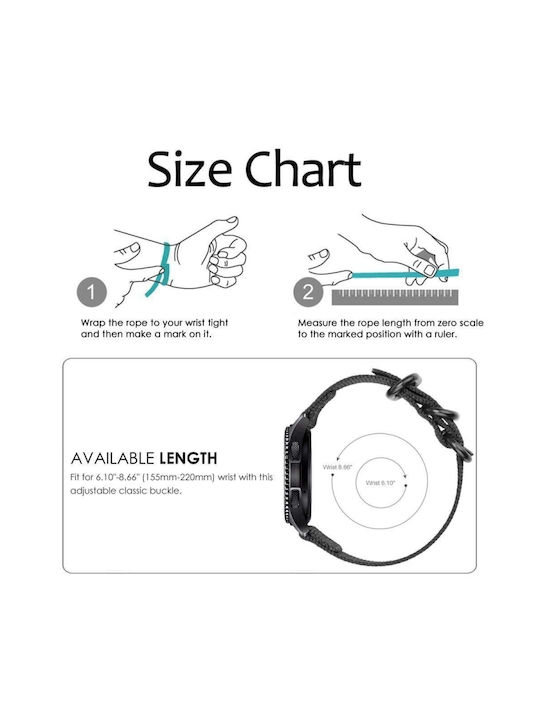 Samsung Galaxy Watch Active 2 22мм Gear S3 Найлонови Три Пръстена Армейско Зелено
