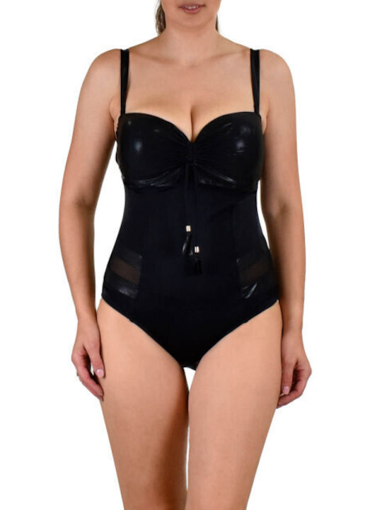 Lucero Strapless One-Piece Swimsuit Black