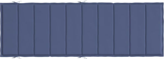 vidaXL Wasserdichtes Sonnenbank-Kissen mit Rückenlehne Nautisch Blau