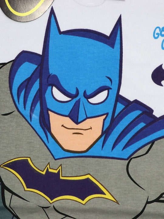 Παιδική Μπλούζα Κοντομάνικη Λευκή Batman