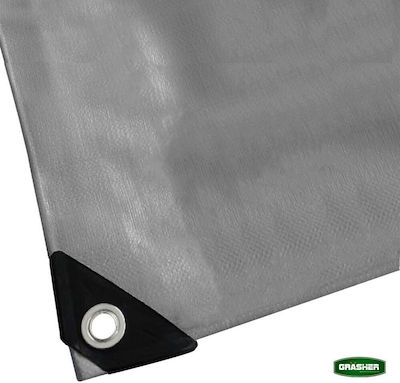 Grasher Waterproof Tarpaulin 250gr/m² 12x8m. Heavy Duty Gray