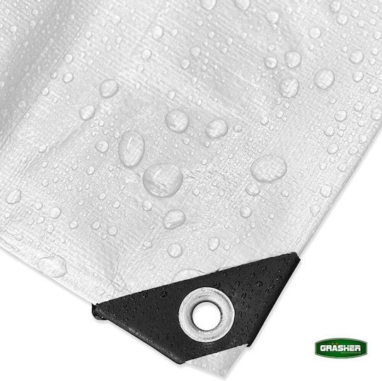 Grasher Waterproof Tarpaulin 190gr/m² 5x4m. Heavy Duty White