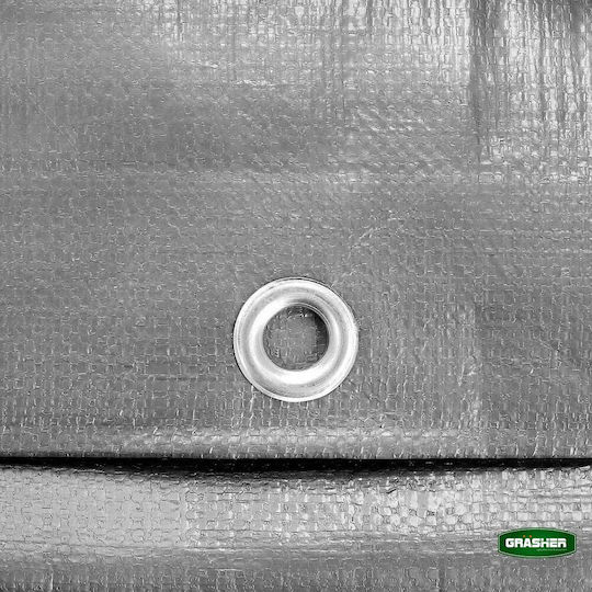 Grasher Αδιάβροχος Μουσαμάς 250gr/m² 3x2μ. Βαρέως Τύπου Γκρι
