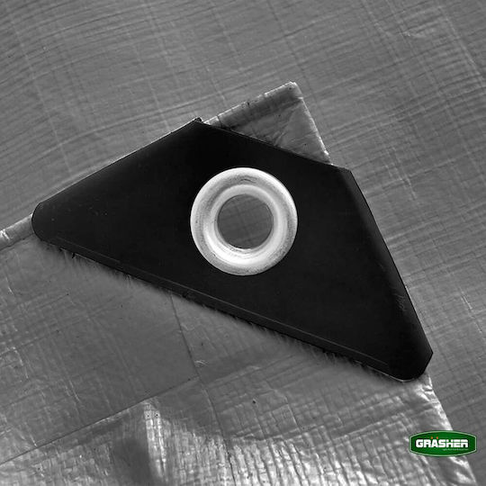 Grasher Waterproof Tarpaulin 250gr/m² 10x5m. Heavy Duty Gray