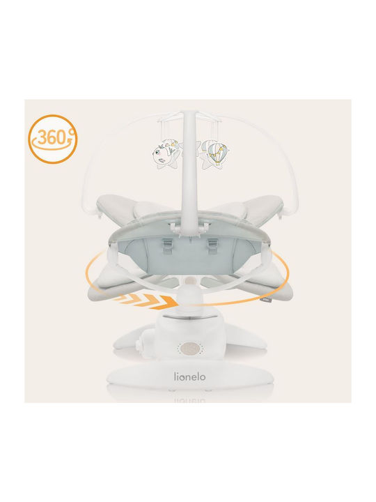 Lionelo Electric Baby Relax Swing Mell with Music Gray Stone for Child up to 9kg