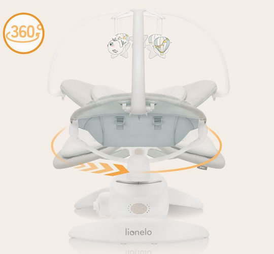 Lionelo Electric Baby Relax Swing Mell with Music Gray Stone for Child up to 9kg