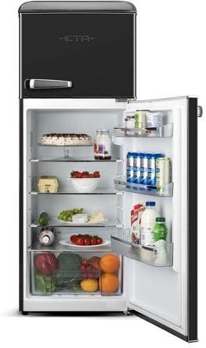ETA Retro Fridge-Freezer 215lt H148.2xW55.2xD62.1cm Black 253890020E