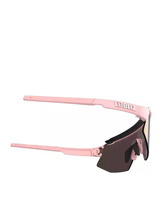 Bliz Breeze Matt Unisex Γυαλιά Ηλίου με Ροζ Κοκκάλινο Σκελετό και Ροζ Καθρέφτη Φακό