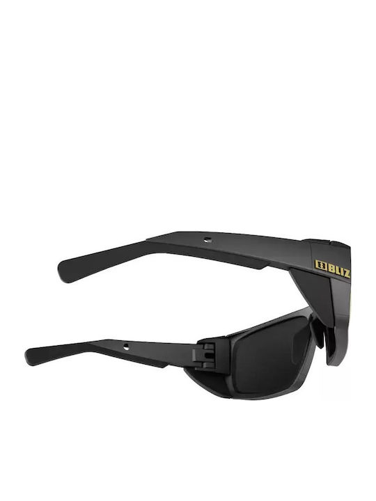 Bliz Peak Men's Sunglasses with Black Plastic Frame and Yellow Polarized Mirror Lens