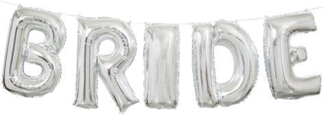 Luftballons Folie Verschiedene Buchstaben Silber 82cm Typ T