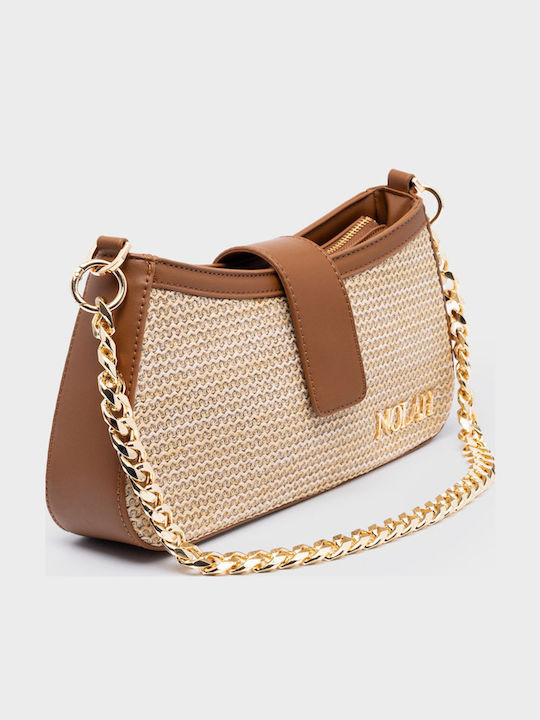 Riviera Γυναικεία Τσάντα Ώμου Beige Brown