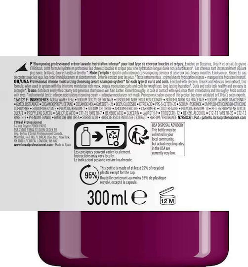L'Oréal Professionnel Curl Expression Moisturising and Hydrating Shampoo for Itching for Curly Hair 300ml