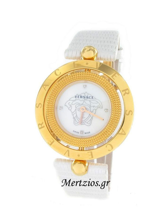 Versace Uhr mit Silber Lederarmband