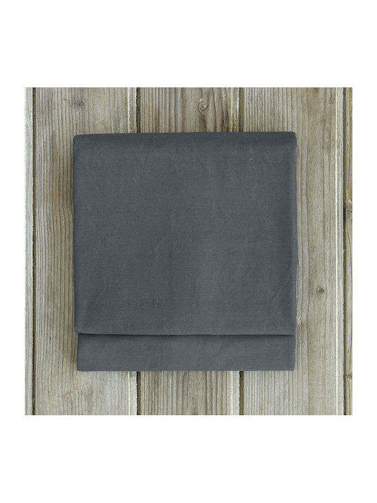 Nima Sheet Semi Double 180x260cm. Unicolors Midnight Gray