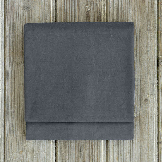 Nima Sheet Semi Double 180x260cm. Unicolors Midnight Gray
