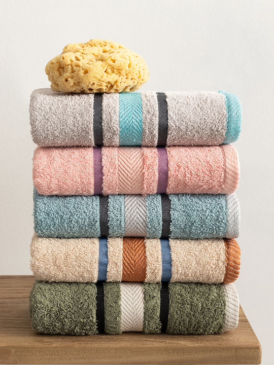 Palamaiki 3pc Bath Towel Set Nat Green Weight 450gr/m²