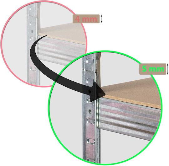 Humberg Dexion Shelf 75x30x150cm With 5 Shelves Total Load Capacity 1000kg