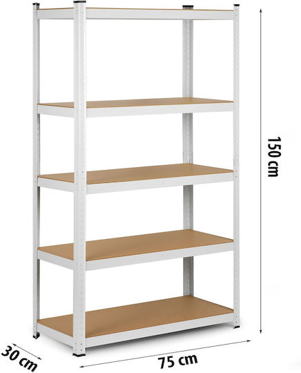 Humberg Ραφιέρα Dexion 75x30x150εκ. με 5 Ράφια Συνολικής Αντοχής 625kg