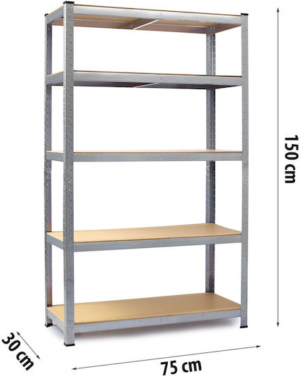 Humberg Dexion Shelf 75x30x150cm With 5 Shelves Total Load Capacity 1000kg
