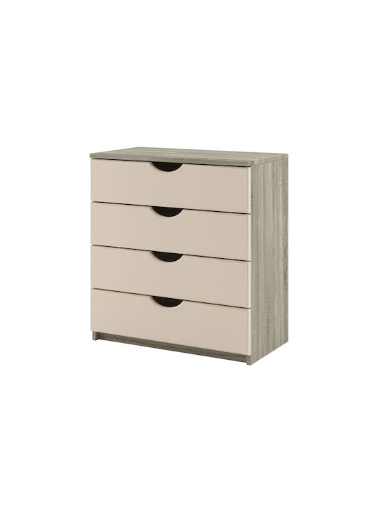 Παιδική Συρταριέρα με 4 Συρτάρια 75.5x43x70.5εκ.