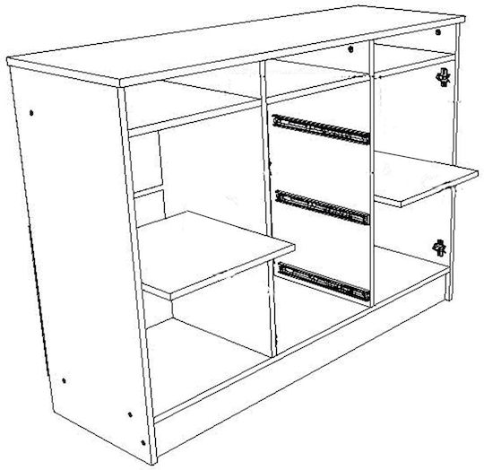 Mobilier pentru copii Gri 120x40x89buc