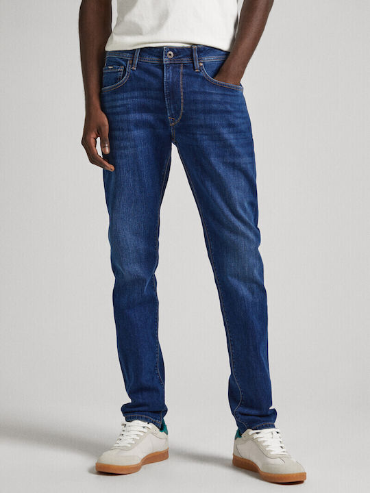 Pepe Jeans London Pantaloni de Bărbați din Jean în Linie Tapered Blue