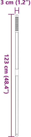 Vidaxl Telescopic Fork Handle Silver Steel